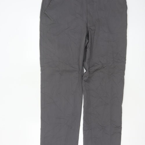 Chums Men's Grey Cotton Chino Trousers 32W 29L Regular Fit