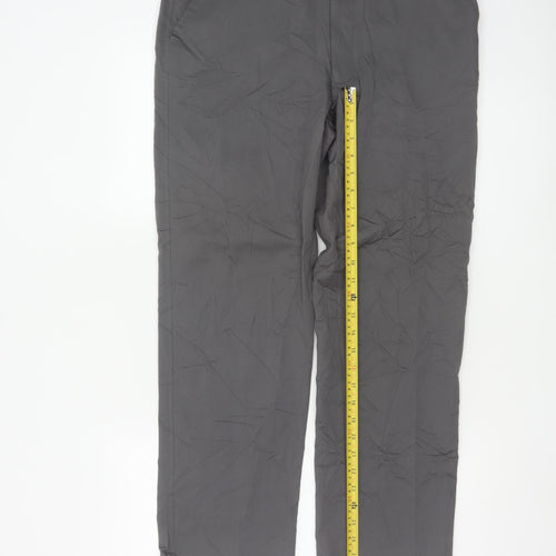 Chums Men's Grey Cotton Chino Trousers 32W 29L Regular Fit
