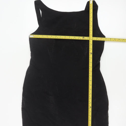 BHS Women Black Size 16 Sleeveless Bodycon Party Dress