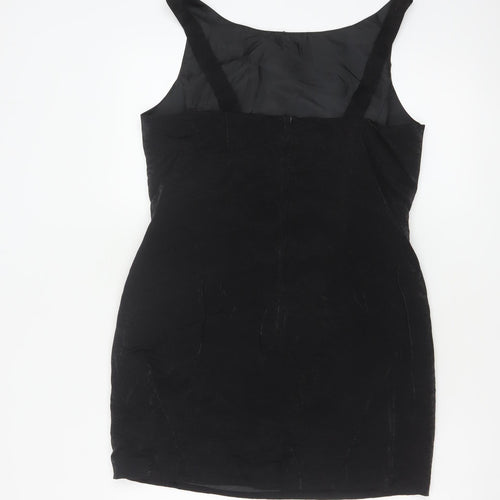 BHS Women Black Size 16 Sleeveless Bodycon Party Dress