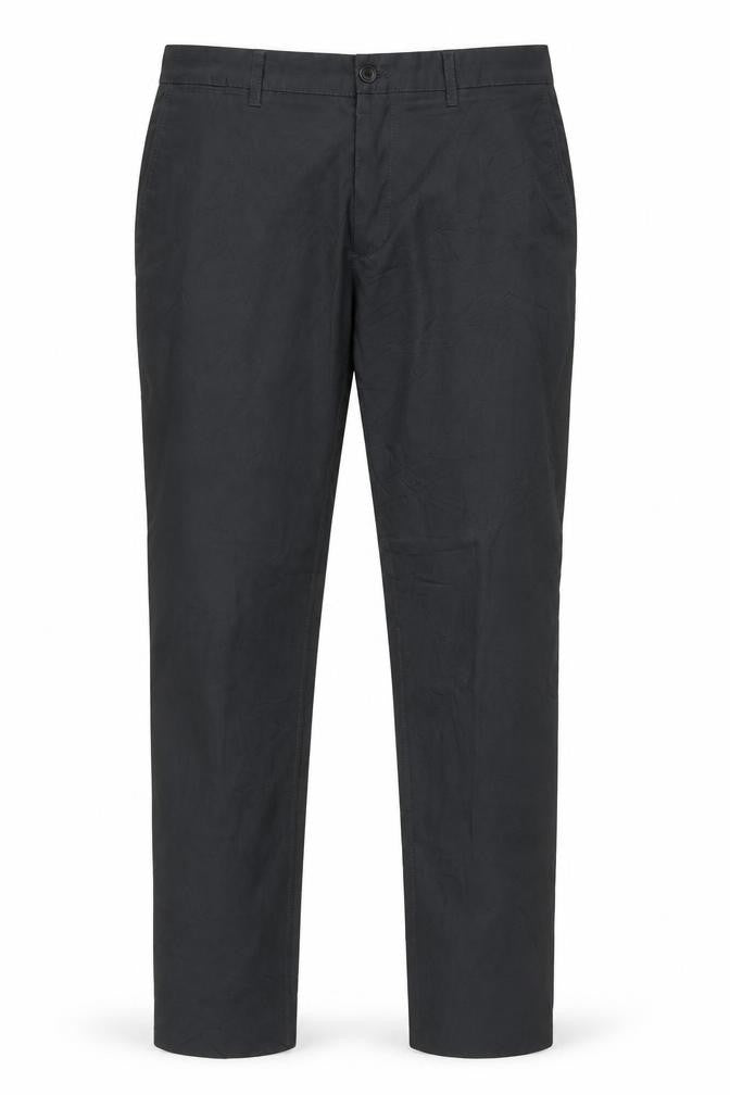 Front view of Zara Men's Black Slim Fit Chino Trousers, size 32, Regular