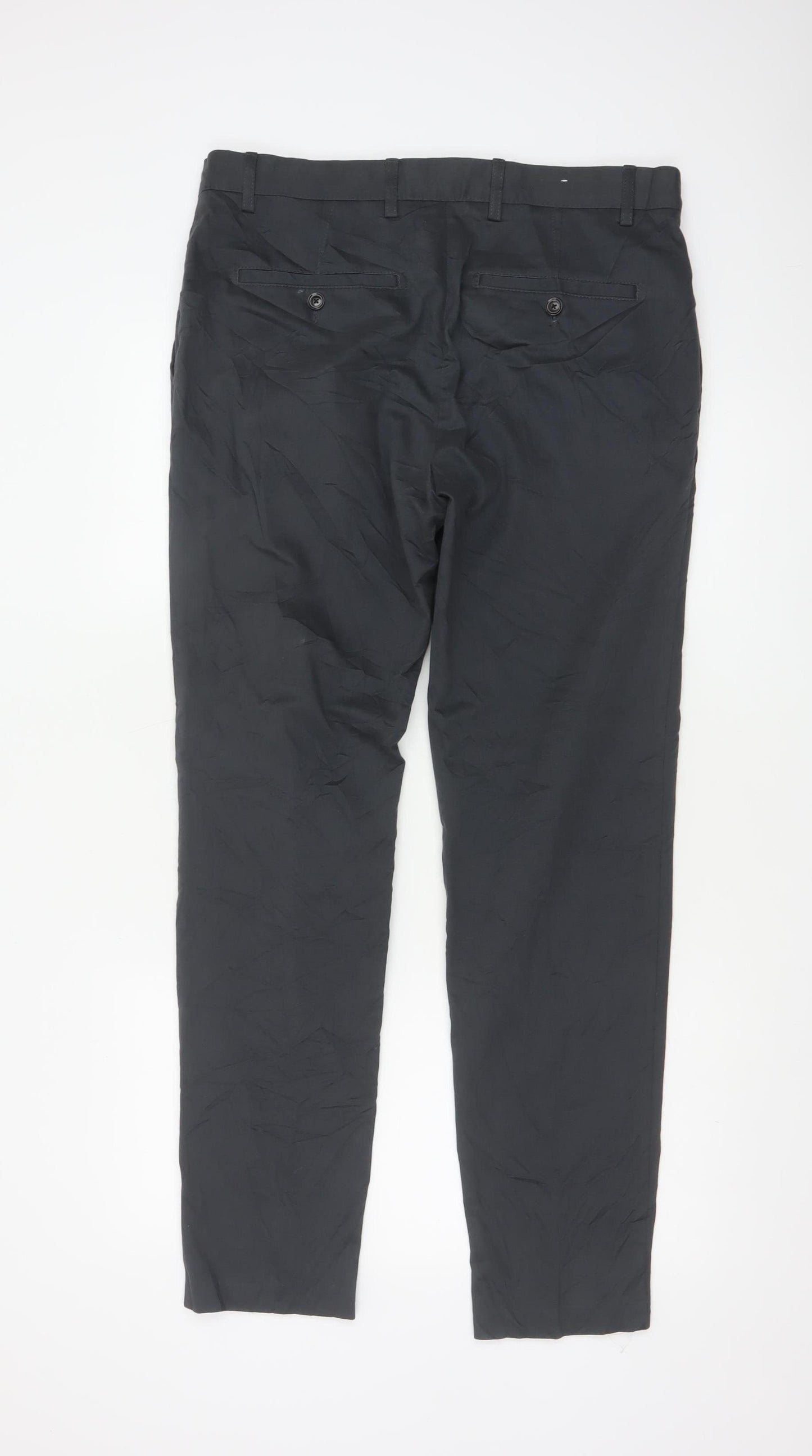ZARA Men's Black Slim Fit Chino Trousers Size 32 Regular