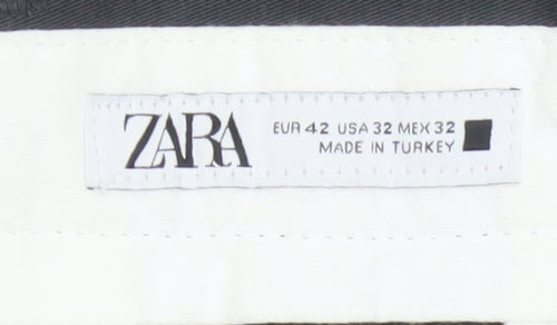 ZARA Men's Black Slim Fit Chino Trousers Size 32 Regular