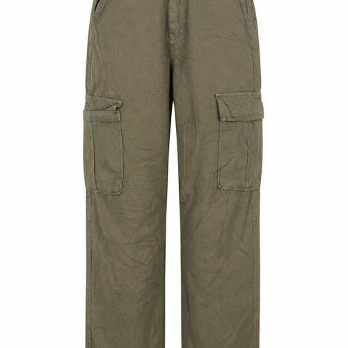 Stradivarius Womens Green Cargo Trousers Size 4 Cotton Twill Pants