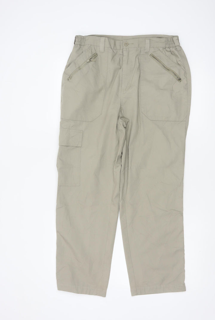 Cotton Traders Men's Beige Cargo Trousers 34 Regular Fit