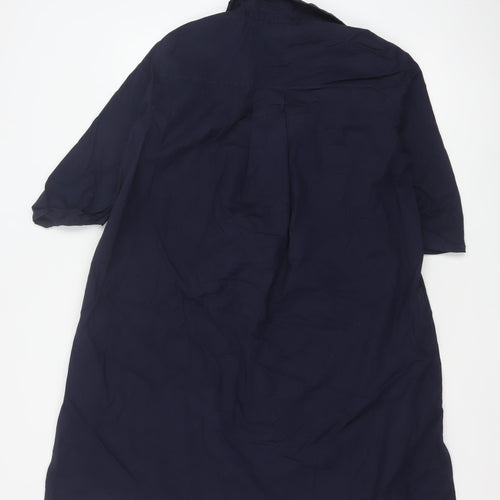COS Women Blue Cotton Collared Shirt Dress Size 10