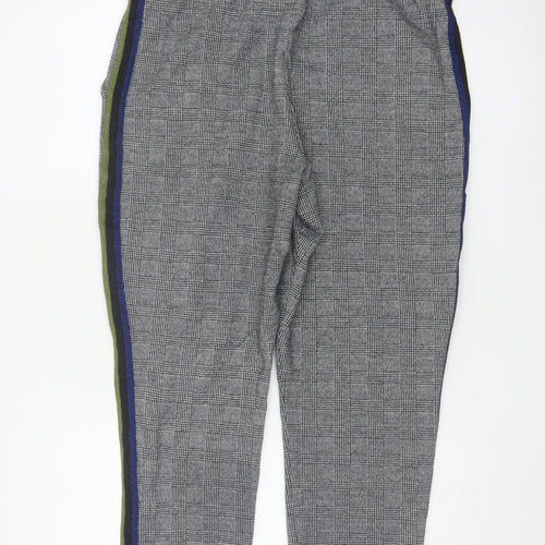 Maeve Anthropologie Women's Grey Check Jogger Trousers L