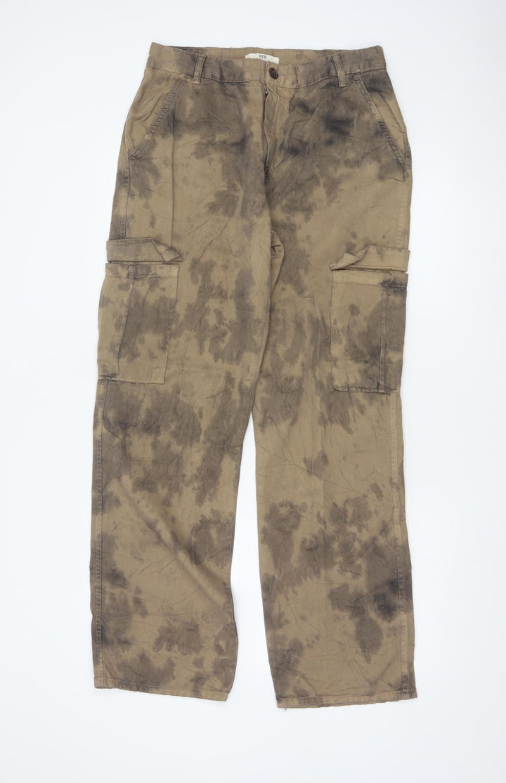 STR Women’s Beige Cargo Trousers Size 16 Cotton Utility Style