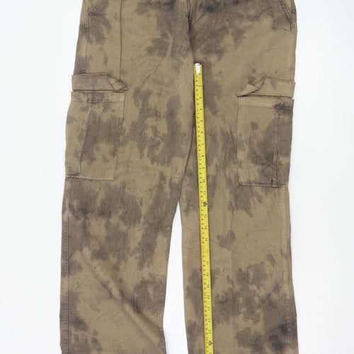STR Women’s Beige Cargo Trousers Size 16 Cotton Utility Style
