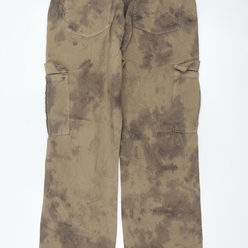 STR Women’s Beige Cargo Trousers Size 16 Cotton Utility Style