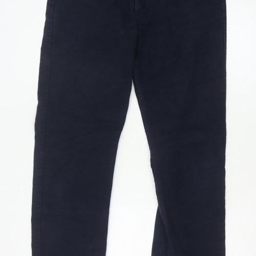 Marlboro Classics Men's Blue Chino Trousers Size L 34x34 Regular Fit