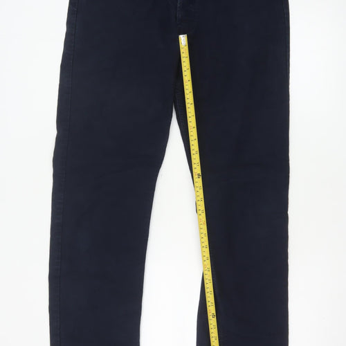 Marlboro Classics Men's Blue Chino Trousers Size L 34x34 Regular Fit