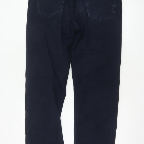 Marlboro Classics Men's Blue Chino Trousers Size L 34x34 Regular Fit