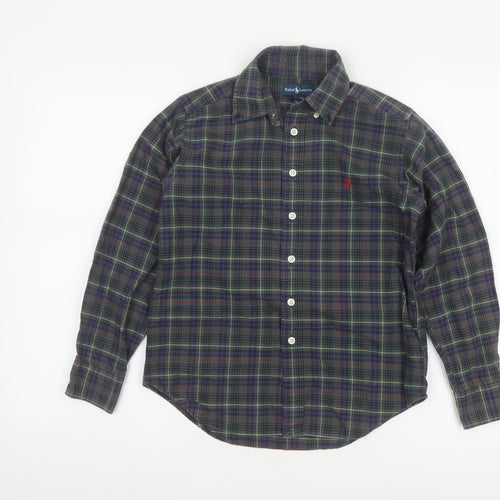 Ralph Lauren Boys Multicoloured Plaid Cotton Button-Up Shirt 8 Years
