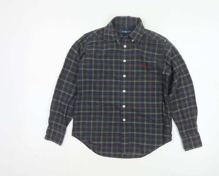 Ralph Lauren Boys Multicoloured Plaid Cotton Button-Up Shirt 8 Years