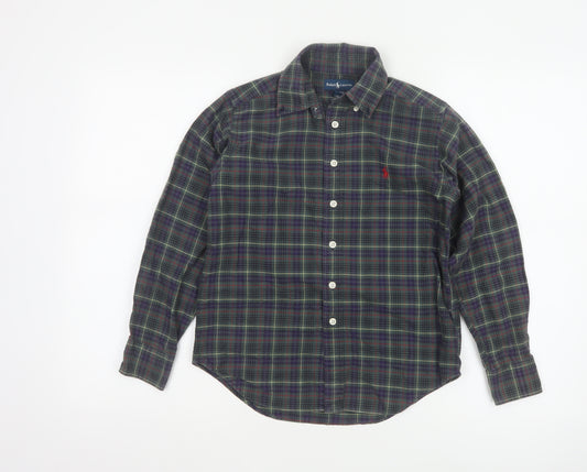 Ralph Lauren Boys Multicoloured Plaid Cotton Button-Up Shirt 8 Years