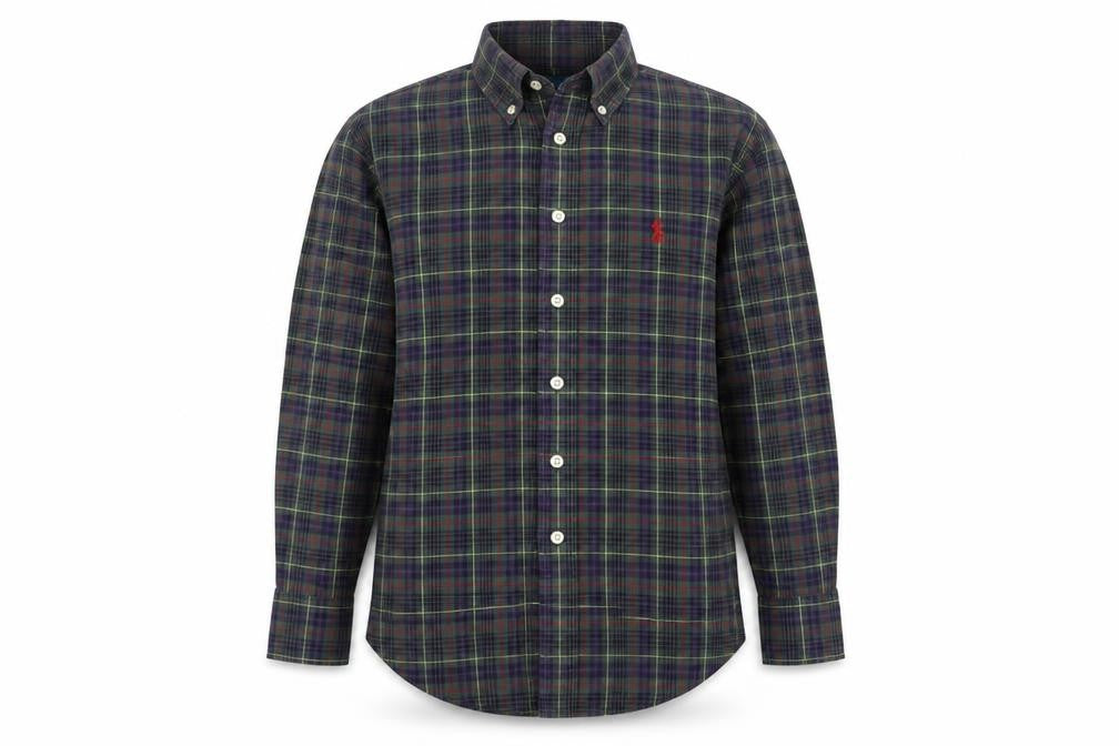 Ralph Lauren Boys Multicoloured Plaid Cotton Button-Up Shirt 8 Years