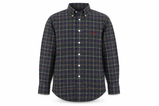 Ralph Lauren Boys Multicoloured Plaid Cotton Button-Up Shirt 8 Years