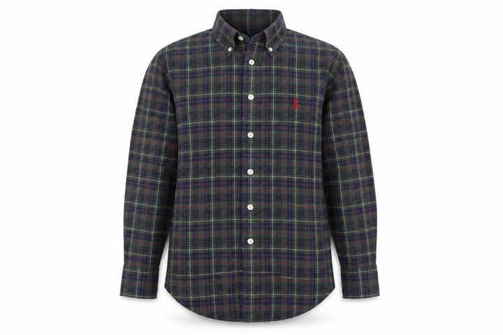 Ralph Lauren Boys Multicoloured Plaid Cotton Button-Up Shirt 8 Years