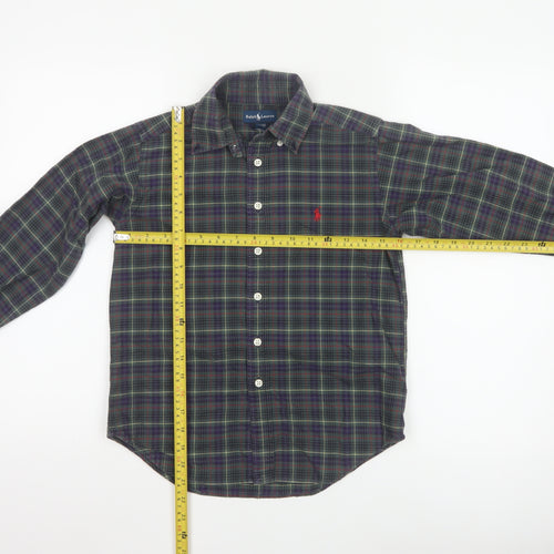 Ralph Lauren Boys Multicoloured Plaid Cotton Button-Up Shirt 8 Years