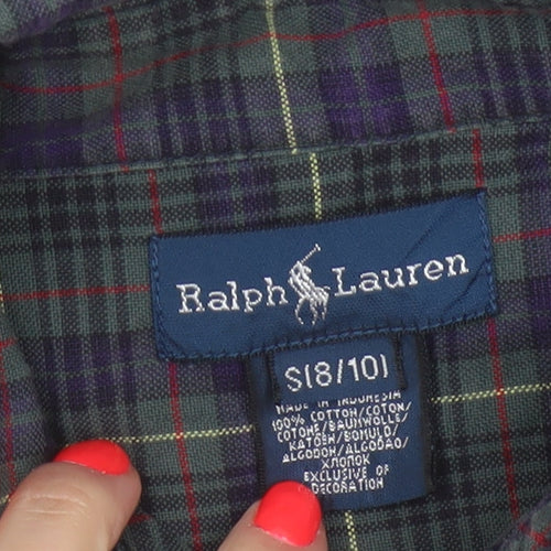 Ralph Lauren Boys Multicoloured Plaid Cotton Button-Up Shirt 8 Years