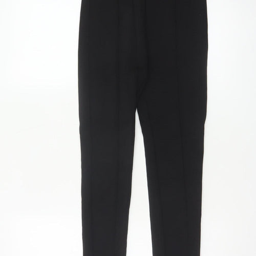 Zara Womens Black Slim Fit Trousers Size Small Polyamide Blend