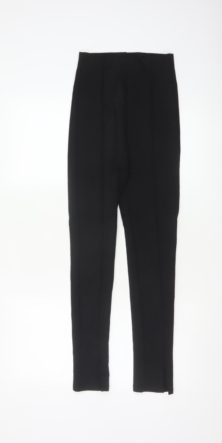 Zara Womens Black Slim Fit Trousers Size Small Polyamide Blend
