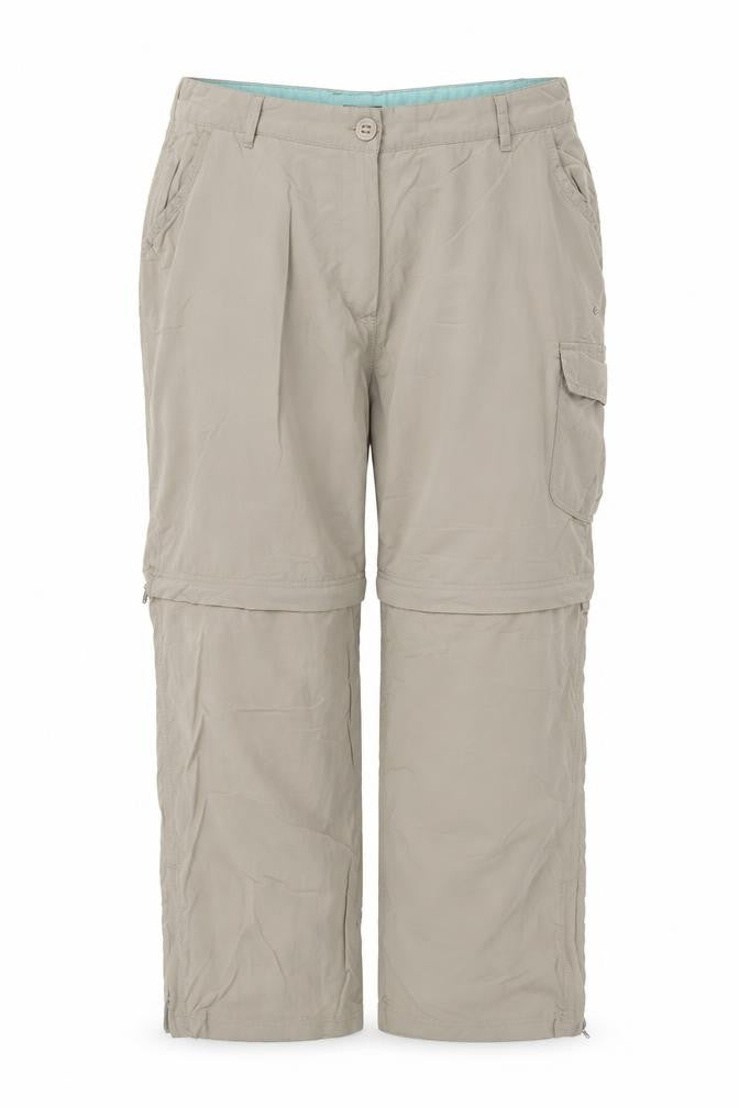 Craghoppers Women's Beige Convertible Cargo Trousers UK 18