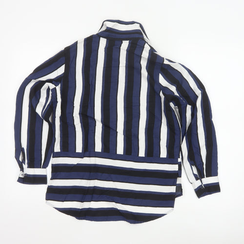 Next Women’s Petite Blue Striped Button-Up Shirt Size 6