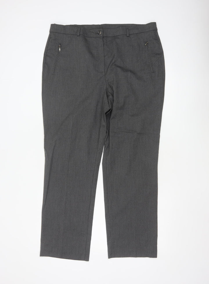 Marks and Spencer Women's Grey Straight Leg Dress Pants Size 18