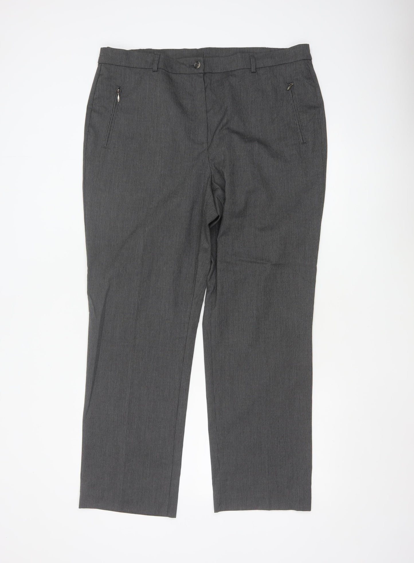 Marks and Spencer Women's Grey Straight Leg Dress Pants Size 18