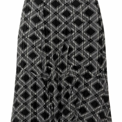 Marks and Spencer Per Una Women's Black Geometric A-Line Midi Skirt Size 18L