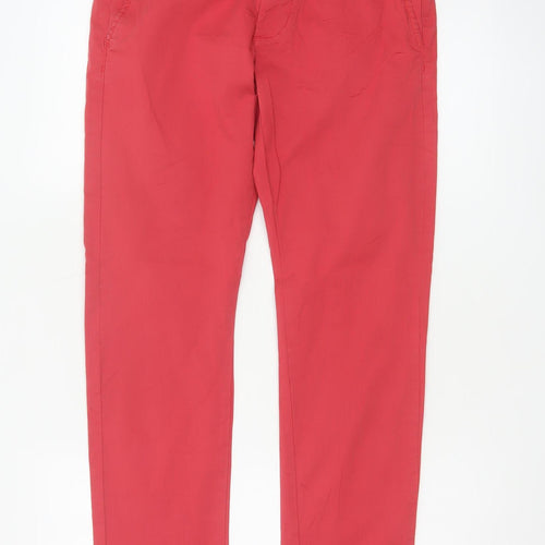 SELECTED HOMME Men's Red Slim Fit Chino Trousers W31 L32