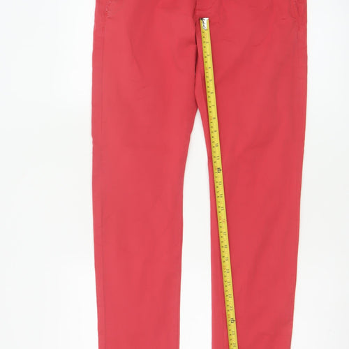 SELECTED HOMME Men's Red Slim Fit Chino Trousers W31 L32