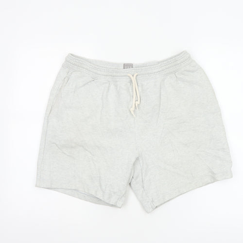 GAP Men’s Grey Sweat Shorts M Cotton Drawstring Casual