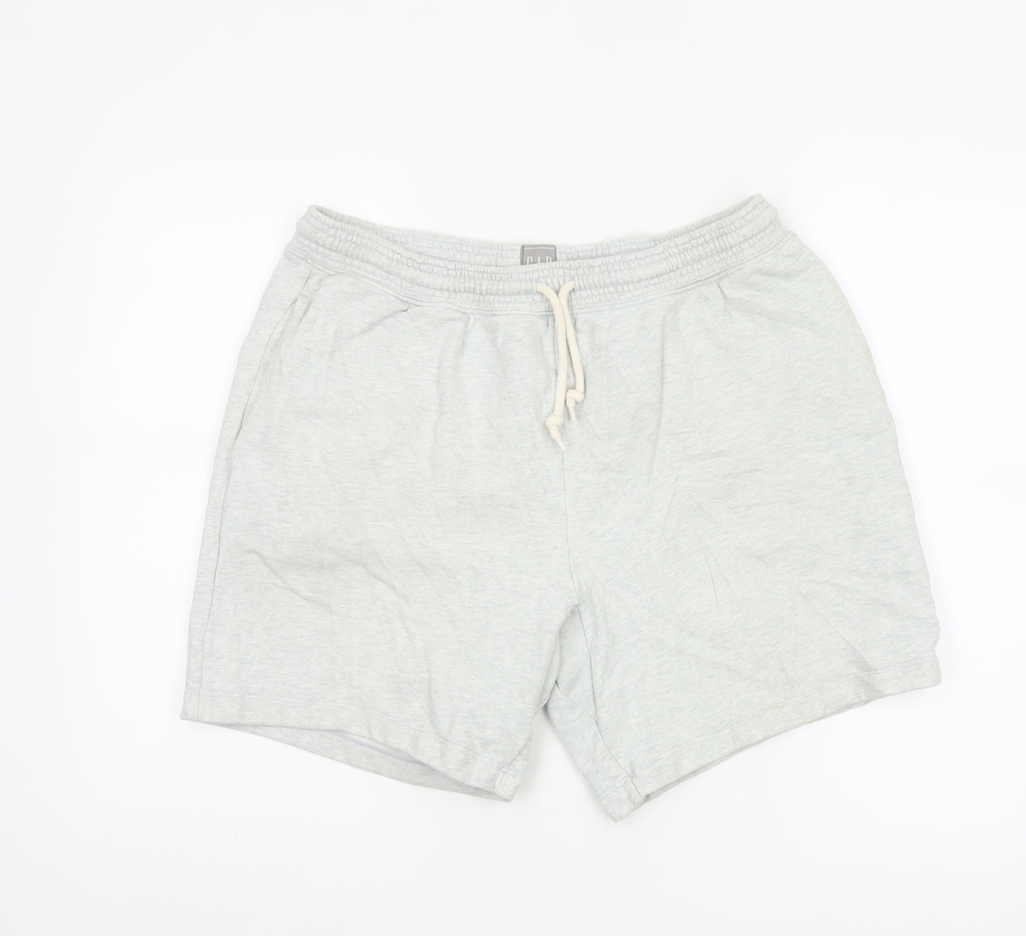 GAP Men’s Grey Sweat Shorts M Cotton Drawstring Casual