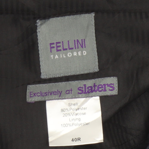 Fellini Men's Blue Check Formal Dress Trousers 40R