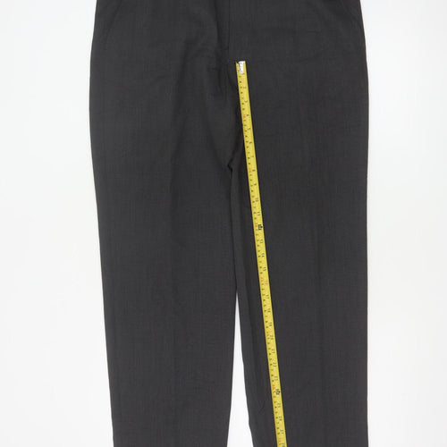 Marks and Spencer Men's Grey Regular Fit Dress Trousers 36W 29L