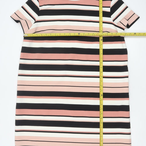 Tu Women’s Multicoloured Striped Shift Dress Size 20 Short Sleeve
