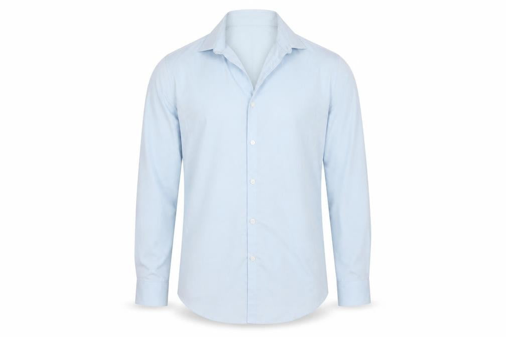 Topman Men's Blue Slim Fit Long Sleeve Button-Up Shirt Size S