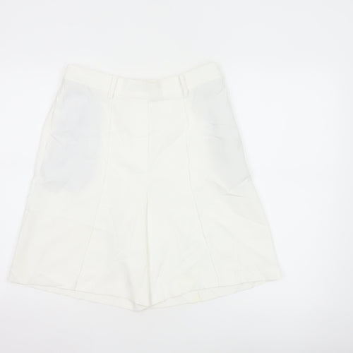 Marks and Spencer Women’s Ivory Chino Shorts Size 12 Regular Fit