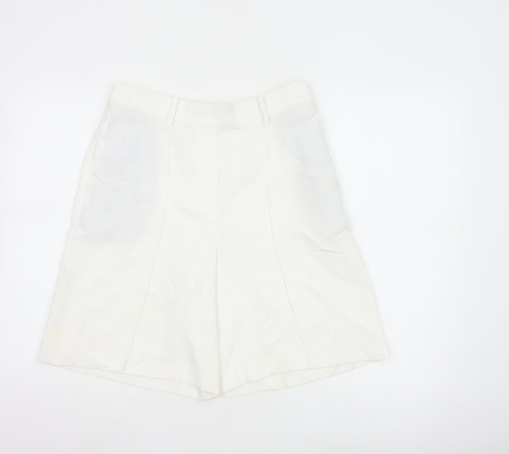 Marks and Spencer Women’s Ivory Chino Shorts Size 12 Regular Fit
