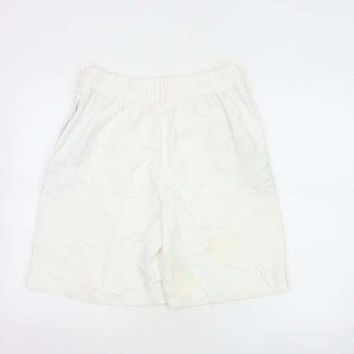 Marks and Spencer Women’s Ivory Chino Shorts Size 12 Regular Fit