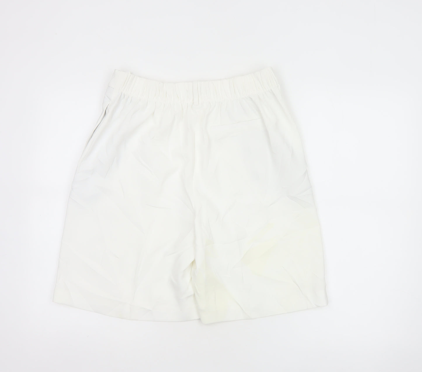 Marks and Spencer Women’s Ivory Chino Shorts Size 12 Regular Fit