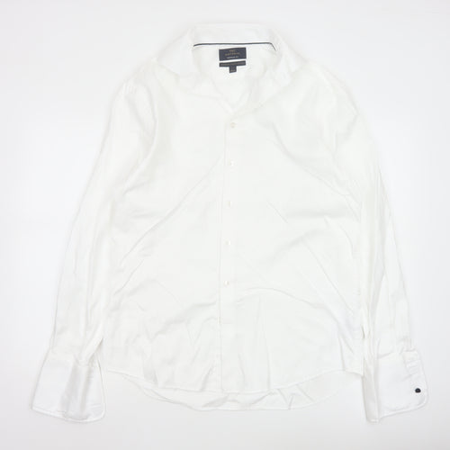 Marks and Spencer Sartorial White Regular Fit 16in Men's Cotton Shirt