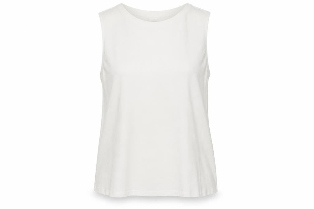 Front view of Marks & Spencer Women's White, size 18, Sleeveless Basic Tank Top