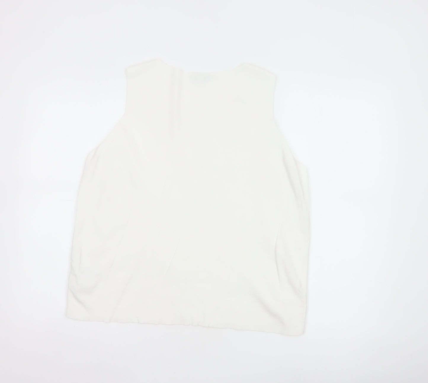 Marks and Spencer Women's White Size 18 Sleeveless Basic Tank Top