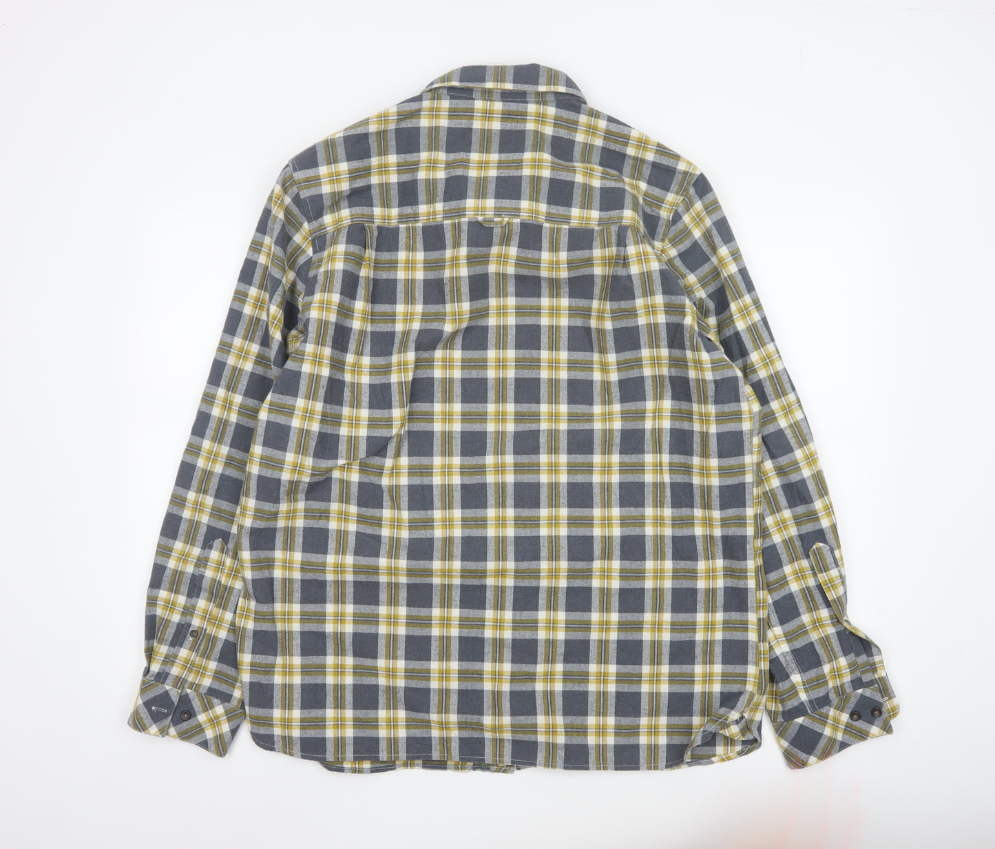 Craghoppers Men's Blue Check Flannel Long Sleeve Button-Up Shirt XL