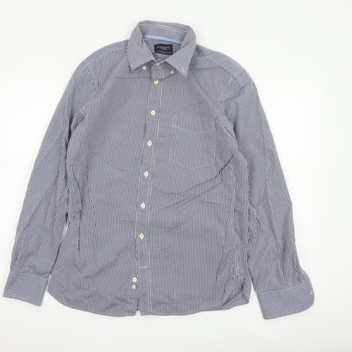 Hackett London Men's Blue Check Slim Fit Long Sleeve Shirt Size S