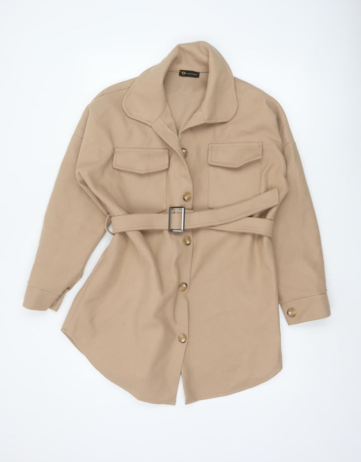 I Saw It First Women's Beige Belted Trench Coat Size S